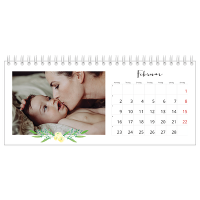 Bordkalendere — Blomsterillustrasjoner [Februar]