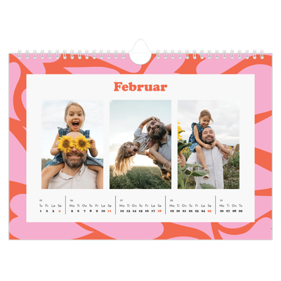 Fotokalender A4 — Lek med mønster [Februar]