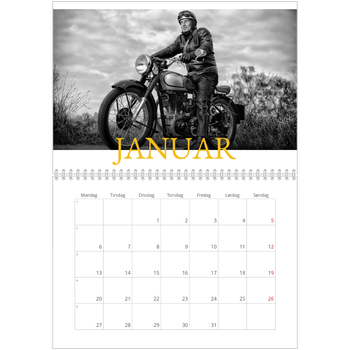 Fotokalender A4 dobbel — Historisk stil