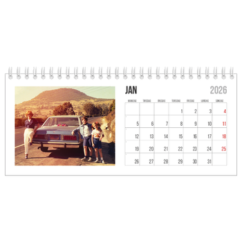 Bordkalender med foto — Forkortet tekst