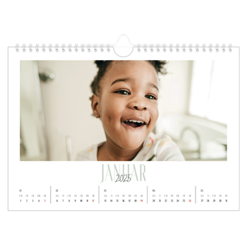 Fotokalender A4 — Flere fonter