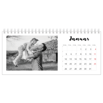 Bordkalender med foto — Håndskrevet