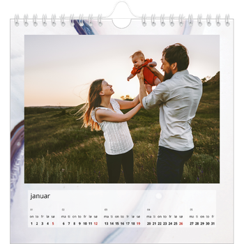 Fotokalender Kvadratisk — Marmorpapir