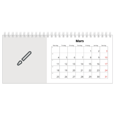 Bordkalendere — Design selv [Mars]