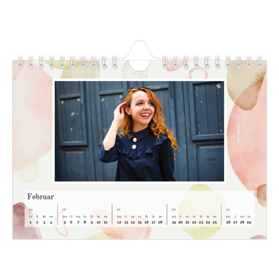 Fotokalender A5 — Akvarellformer [Februar]