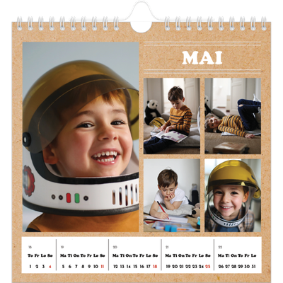 Månedskalender kvadratisk — Magasinstil [kalender-forside]