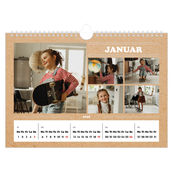 Fotokalender A4 — Magasinstil