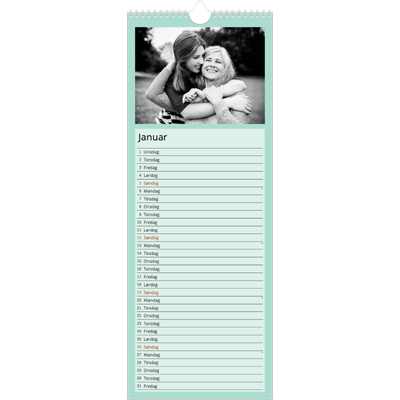 Fotokalender smal  — Nordiske pasteller [Januar]