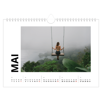 Fotokalender A4 — Hvit kalender [kalender-forside]