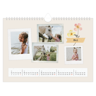 Fotokalender A4 — Vintage scrapbooking [kalender-forside]