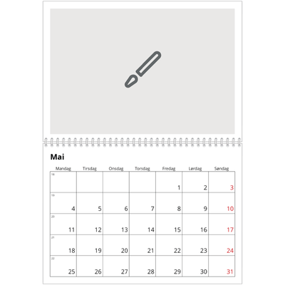 Fotokalender A4 dobbel (30 x 40 cm) — Design selv [kalender-forside]