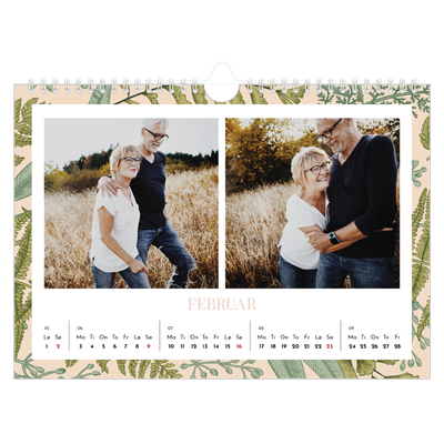 Fotokalender A4 — Blomstrende bakgrunner [Februar]
