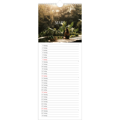 Fotokalender smal  — Endeløs flukt [Mars]