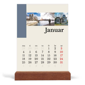 Bordkalender med trestativ - Stående — Verdens severdigheter