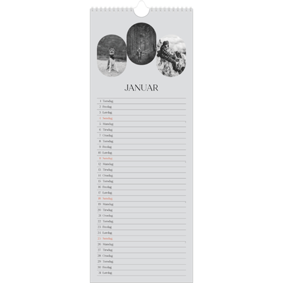 Fotokalender smal  — Den åpne veien [Januar]