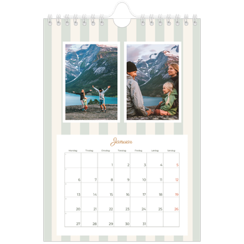 Fotokalender A5 — Skrift og striper