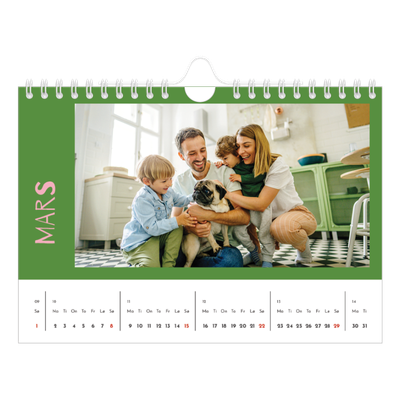 Fotokalender A5 — Fargerik kalender [Mars]