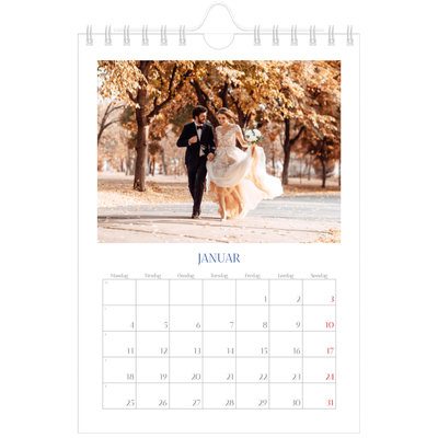 Fotokalender A5 — Klassisk kobolt [Januar]