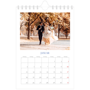 Fotokalender A5 — Klassisk kobolt