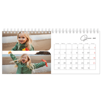 Bordkalender med foto — Øyeblikksbilder og skrift