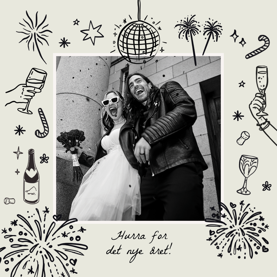 Fotokort — Fyrverkeri og bobler