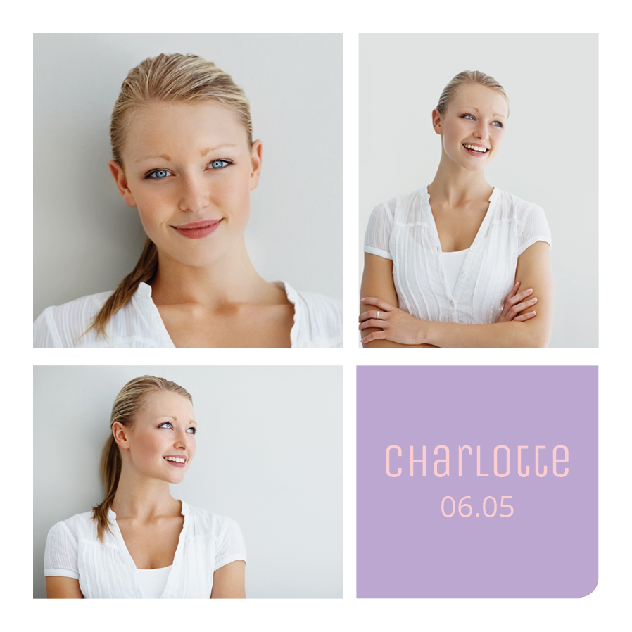 Invitasjoner — Lilla navnblokk