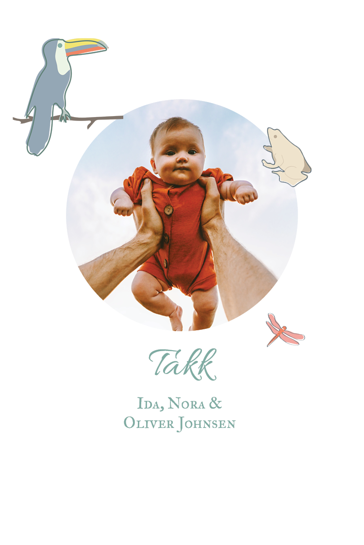 Takkekort — Barnehageillustrasjon