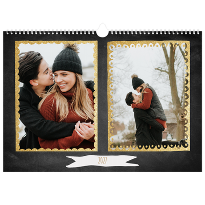 Fotokalender A3 — Rammer med glitter [kalender-forside]