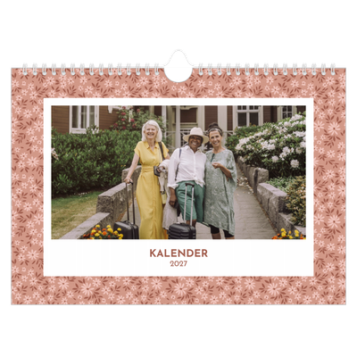 Fotokalender A4 — Blomstermønster [kalender-forside]