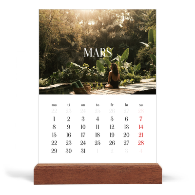 Bordkalender med trestativ - Stående — Endeløs flukt [Mars]