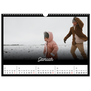 Fotokalender A3 — Sort minimalisme
