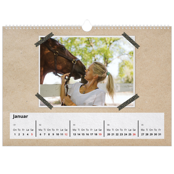 Fotokalender A3 — Washi tape