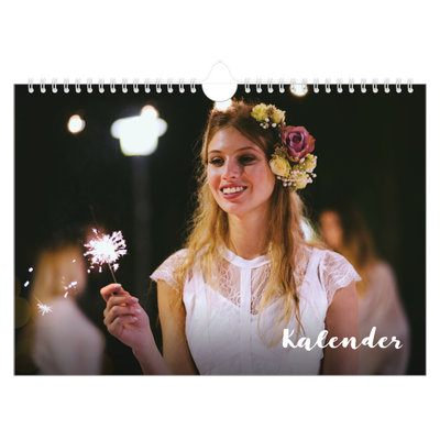 Fotokalender A4 — Håndskrift på bildet [kalender-forside]