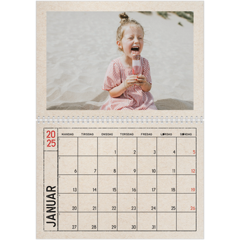 Fotokalender A4 dobbel — Stempeleffekt