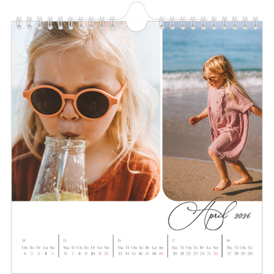 Månedskalender kvadratisk — Øyeblikksbilder og skrift [April]