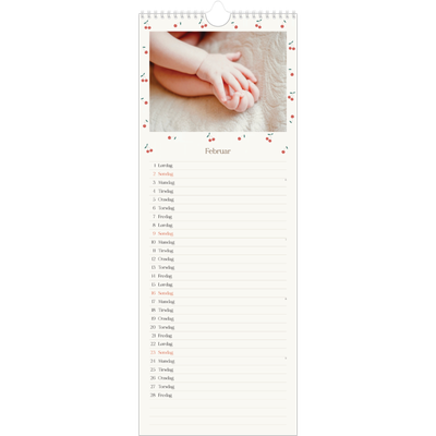 Fotokalender smal  — Kirsebærlykke [Februar]