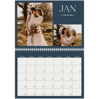 Fotokalender A4 dobbel — Skifer & seriffer