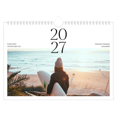 Fotokalender A4 — Surfing i solnedgang [kalender-forside]