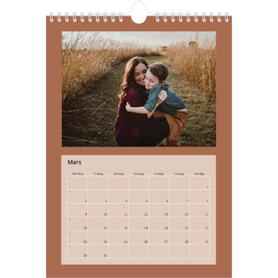 Fotokalender A4 (20 x 30 cm) — Kalender i jordtoner [Mars]