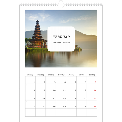 A3 Månedskalender — Den fulle historien [Februar]