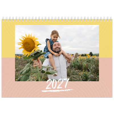 Fotokalender A4 dobbel (30 x 40 cm) — Fargerik kalender [kalender-forside]