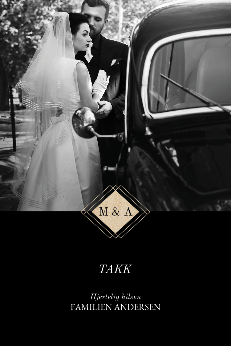 Takkekort — Art Deco