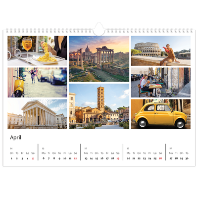 Fotokalender A3 — Bilderutenett [April]