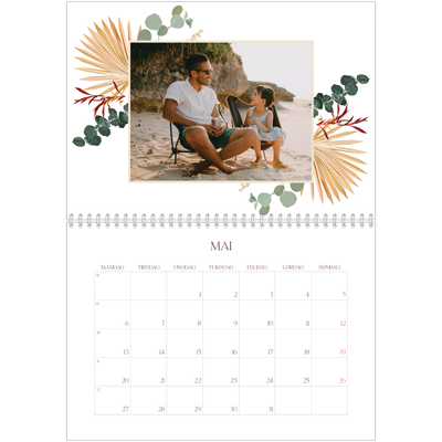 Fotokalender A4 dobbel (30 x 40 cm) — Bohemsk stil [kalender-forside]