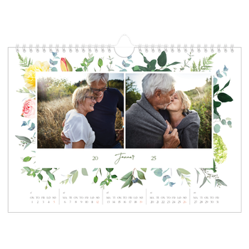 Fotokalender A4 — Klassiske blomster