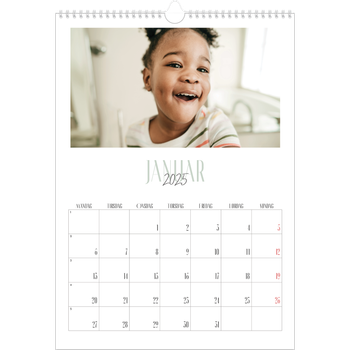 Fotokalender A3 — Flere fonter