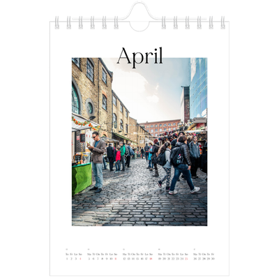 Fotokalender A5 — Min reiseskildring [April]
