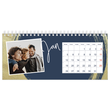 Bordkalender med foto — Gylne penselstrøk