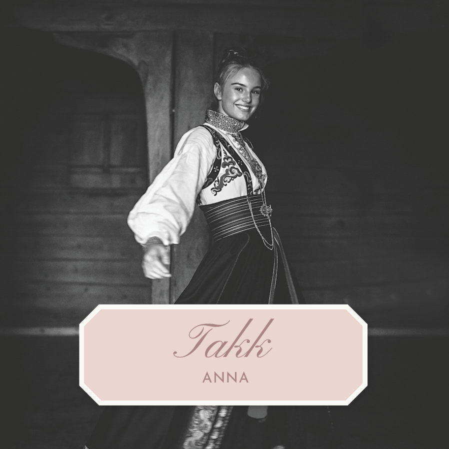 Takkekort — Ballett rosa