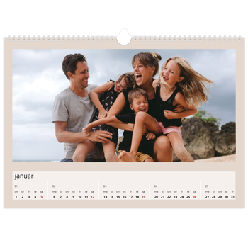 Fotokalender A3 — Kalender i jordtoner
